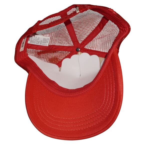 Billabong “Just Beachy” Trucker Hat Red White Mesh Snapback Surf Y2K Retro Cap - Picture 6 of 8